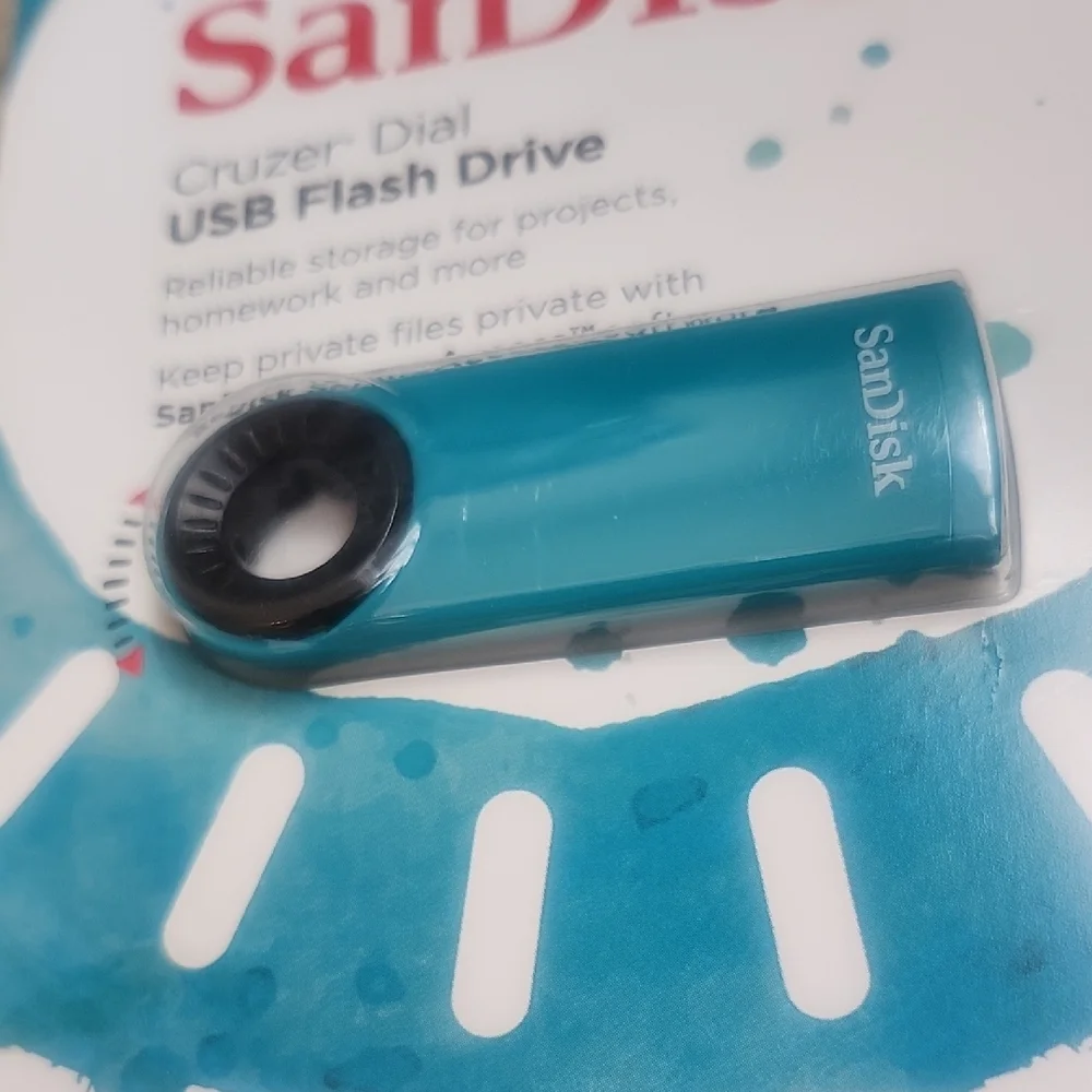 SanDisk Cruzer Dial 32GB USB Flash Drive - Blue - Picture 3 of 4